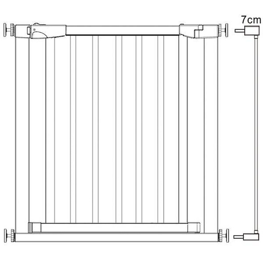 Bramka zabezpieczająca schody 75-89 cm bramka rozporowa brązowo-czarna 