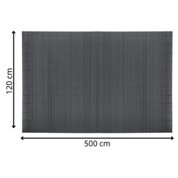 Osłona PVC maskująca na balkon, taras, ogrodzenie 500x120 cm ciemnoszara