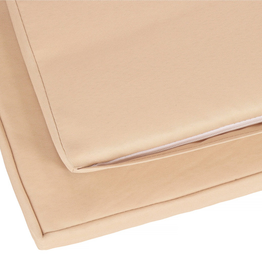 Meble ogrodowe zestaw modułowy technorattan stolik kawowy i 6 modułów beżowy