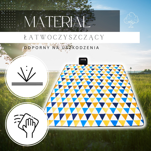 Koc piknikowy plażowy biwak springos 200x200 mata