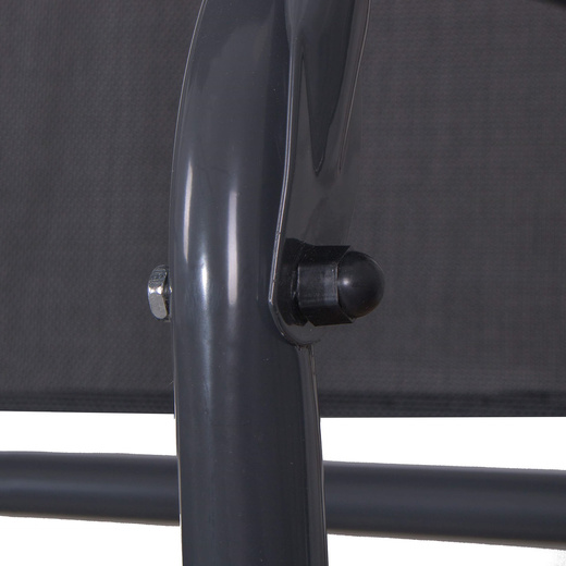 Huśtawka ogrodowa 3 osobowa fiona stalowa do 220 kg z regulowanym daszkiem i poduszkami