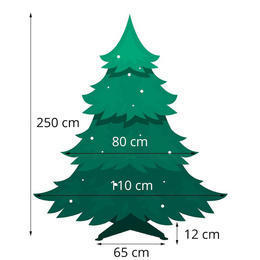 Choinka sztuczna premium 250 cm sosna diamentowa drzewko bożonarodzeniowe