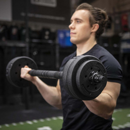 Hantle 2x20 kg do ćwiczeń regulowane 40 kg zestaw obciążeń gryf do treningu siłowego