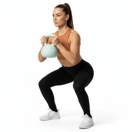 Kettlebell miękki 6 kg kula odważnik hantla ciężar do ćwiczeń fitness, turkusowy