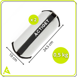 Obciążenia na ręce i nogi 2x0,5 kg do treningu fitness i cardio, szare