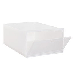 Pudełko na buty z klapą 31x21,5x12,5 cm biały organizer zestaw 10 szt.