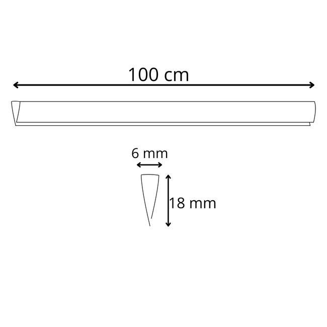 Maskownica, profil do osłony maskującej 100 cm PVC na balkon, taras, ogrodzenie, ciemnoszara