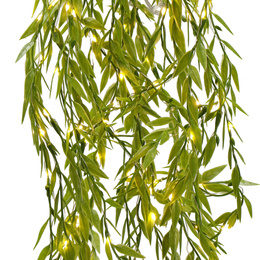 Girlanda led sztuczne liście ruskus dekoracja świetlna