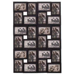Ramka na zdjęcia 24 zdjęcia multiramka 10x15 czarna