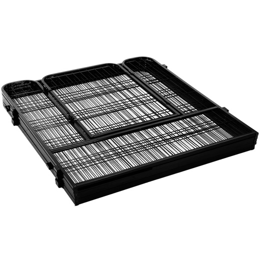 Kojec dla zwierząt wybieg klatka dla psa 184x94x100 cm czarna