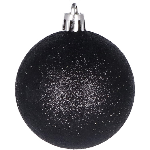 Bombki choinkowe 100 szt. ozdoby świąteczne zestaw mix rozmiarów czarne