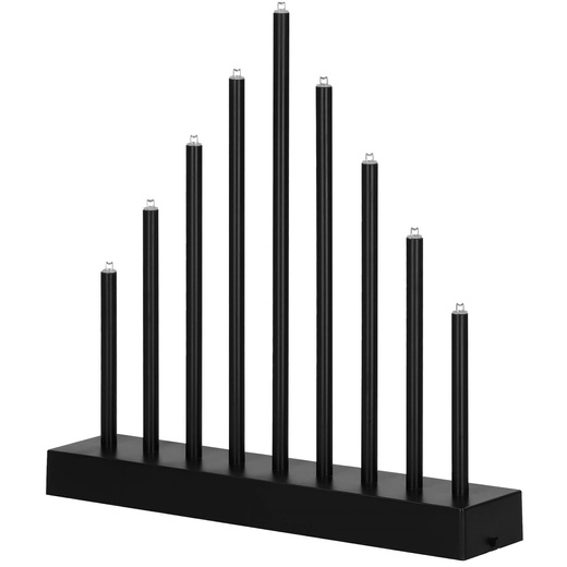 Świecznik adwentowy Led 9 świec czarny