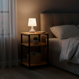 Szafka nocna, stolik z półkami do sypialni 35x31x59 cm nakastnik, jasnobrązowy