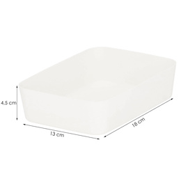 Pojemnik do szuflady 13x18cm wielofunkcyjny wkład, organizer kremowy
