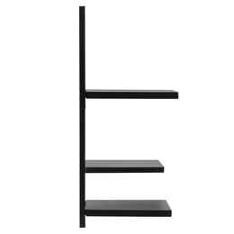 Półka ścienna, potrójna uniwersalna 57,5x21x50 cm wisząca, czarna