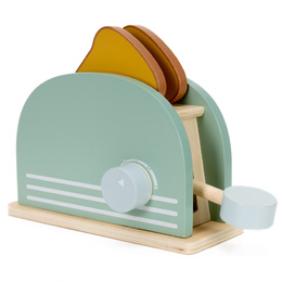 Toster zabawka drewniana dla dzieci, jajko, tost zestaw śniadaniowy 9 el. multikolor