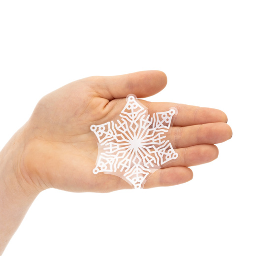 Naklejki świąteczne na okno 65 szt. płatki śniegu, ozdoby samoprzylepne, białe