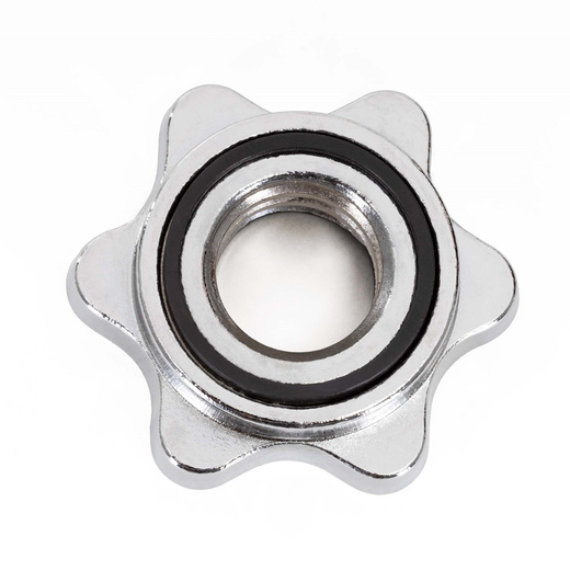 Gryf krótki 48 cm do hantli z zaciskami śr. 28 mm gwintowany, stal chromowana