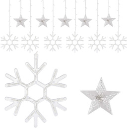 Kurtyna świetlna 150 Led gwiazdki lampki wewnętrzne sople multikolor