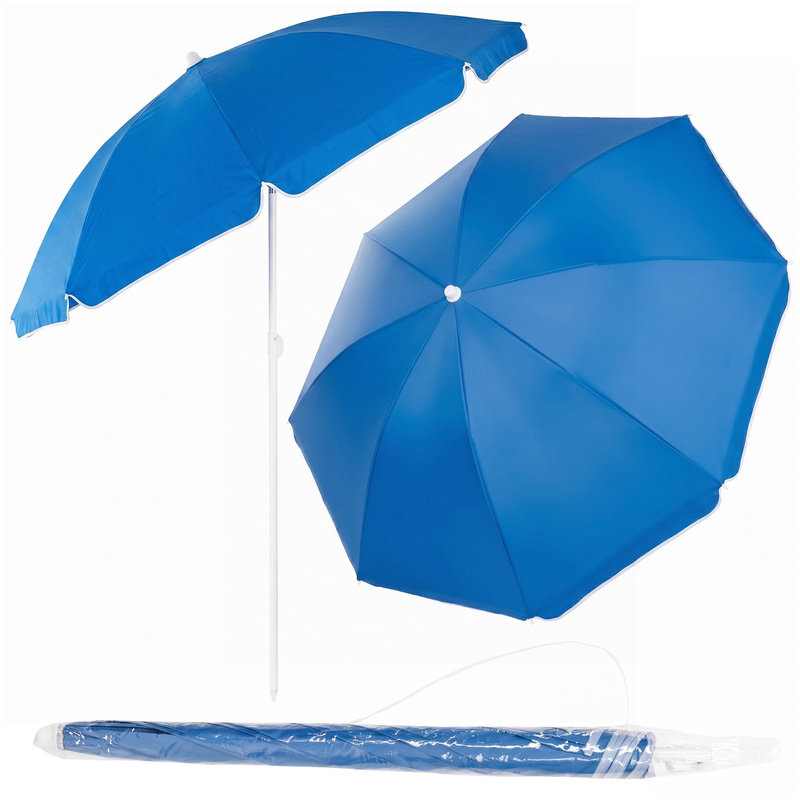 Parasol plażowy niebieski 240 cm