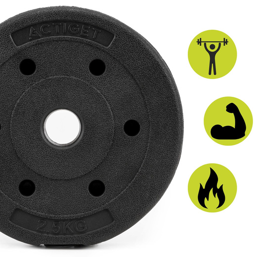 Obciążenie bitumiczne 2,5 kg talerz kompozytowy 29 mm krążek do sztangi hantli