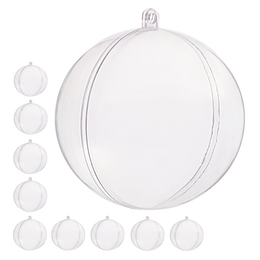 Bombki akrylowe 11cm kula plastikowa decoupage zestaw 10 szt.