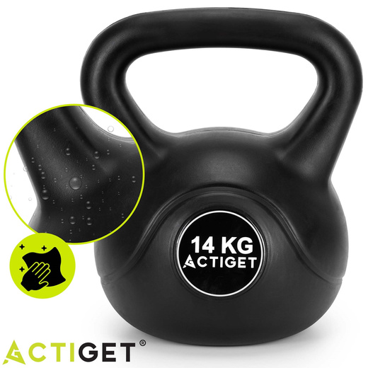 Kettlebell 14 kg odważnik, hantla do ćwiczeń ABS kula do treningu siłowego, czarny
