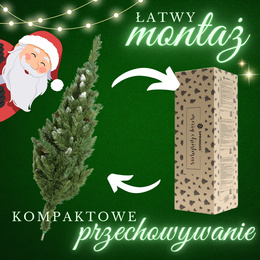 Choinka sztuczna 120 cm sosna diamentowa ośnieżona z szyszkami