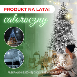 Lampki choinkowe 300 Led biały zimny 18m oświetlenie świąteczne IP44