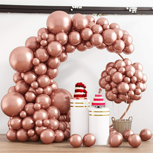 Balony na wieczór panieński, wesele, urodziny, 100 szt. rose gold