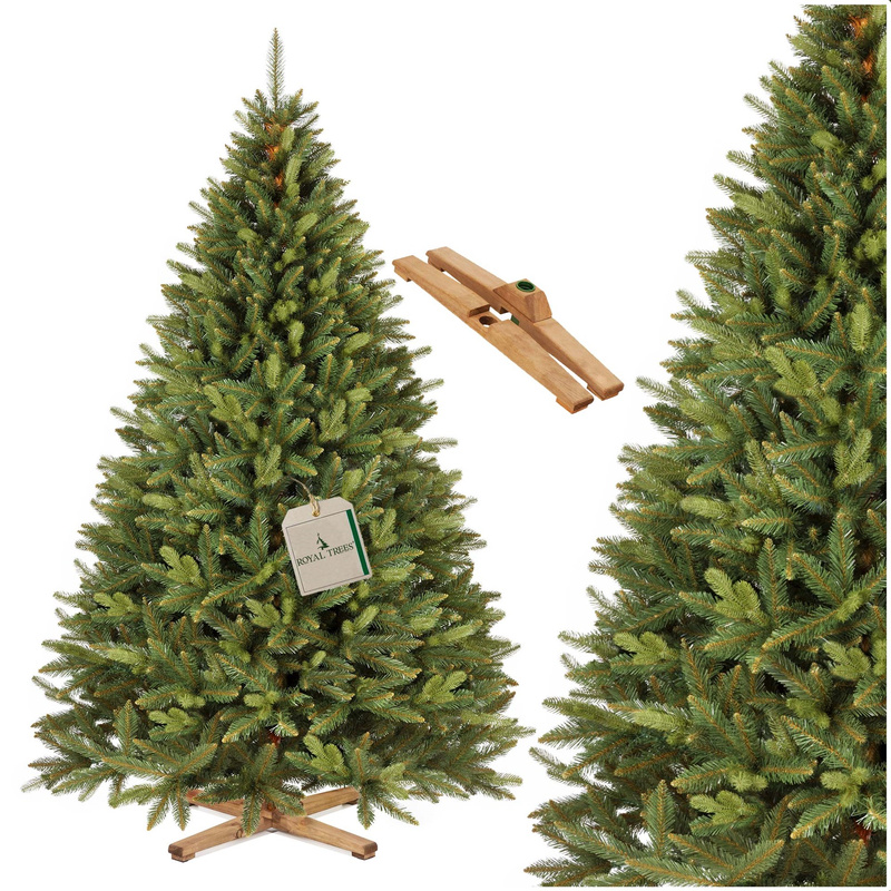 Choinka sztuczna 180 cm Premium Royal Trees świerk syberyjski z drewnianym stojakiem
