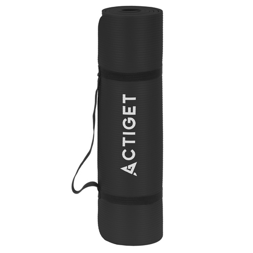 Mata do jogi, ćwiczeń fitness 183x61 cm antypoślizgowa, materac do stretchingu czarny