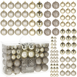 Bombki choinkowe 100 szt. ozdoby świąteczne zestaw złote