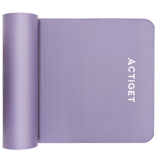 Mata do jogi, ćwiczeń fitness 183x61 cm antypoślizgowa, materac do stretchingu fioletowy