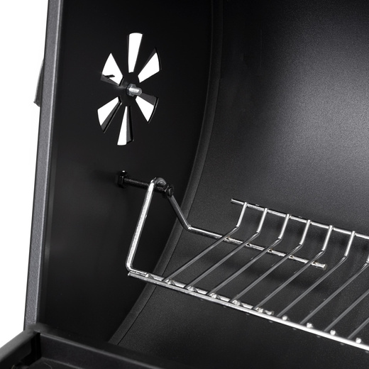 Grill węglowy, ogrodowy z pokrywą, termometrem, duży ruszt grillowy