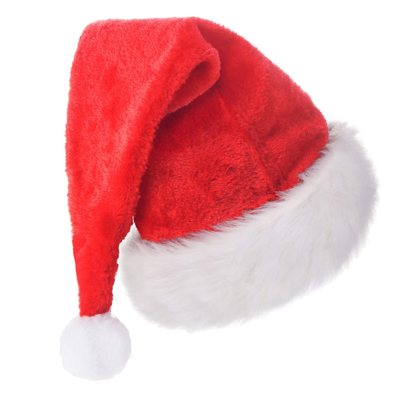 Czapka Mikołaja mikołajki czerwona pluszowa