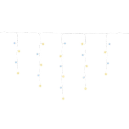 Kurtyna świetlna 500 led girlanda, lampki wewnętrzno-zewnętrzne sople biały zimny biały + ciepły biały flash
