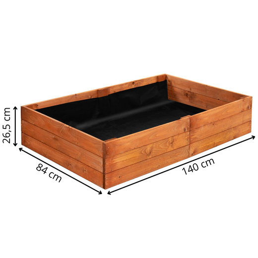 Skrzynia na warzywa drewniana 140x84x26,5 cm wysoki warzywniak zielnik impregnowany