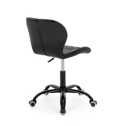 Fotel biurowy obrotowy krzesło na kółkach do nauki, pracy regulowane ergonomiczne, czarne