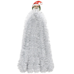 Łańcuch na choinkę 6m biało-srebrny girlanda choinkowa, średnica 10cm