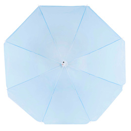Parasol plażowy 160 cm ogrodowy, przeciwsłoneczny UPF50+ składany, łamany na balkon, taras, błękitny