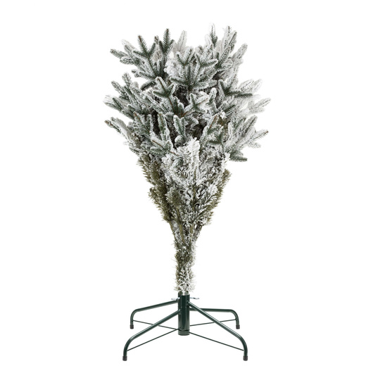 Choinka sztuczna 150 cm świerk kaukaski ośnieżony jak żywy, nowoczesny, ze stojakiem