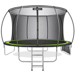 Trampolina ogrodowa dla dzieci 12 FT 360/366/369 cm z siatką wewnętrzną i drabinką