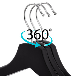 Wieszaki na ubrania drewniane zestaw 9 szt. czarne