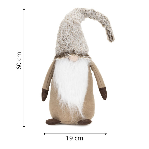 Skrzat świąteczny 60 cm ozdoba świąteczna krasnal świąteczny, gnom stojący figurka