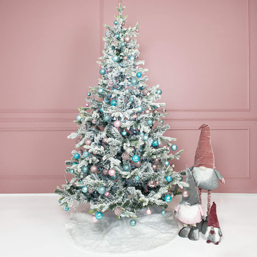 Choinka sztuczna premium 250 cm świerk ośnieżony drzewko bożonarodzeniowe PE