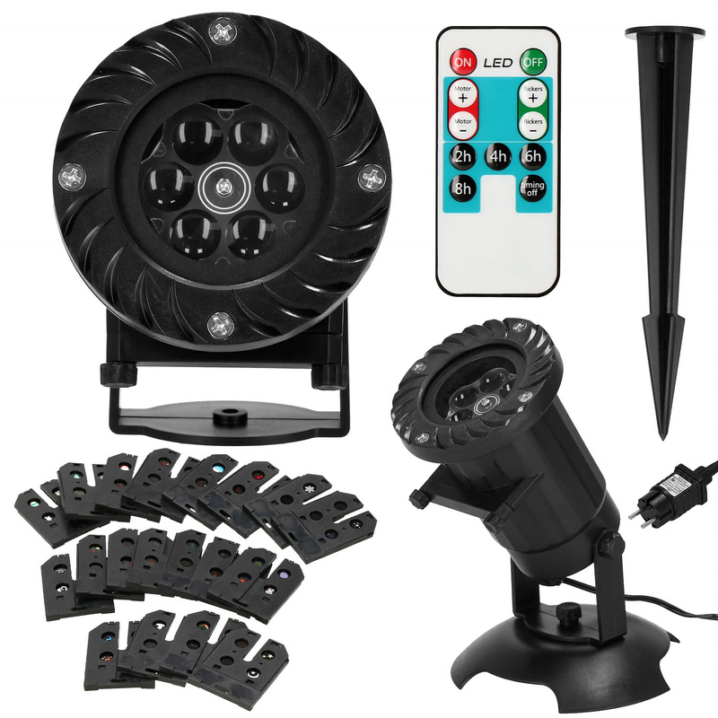 Świąteczny rzutnik laserowy, projektor na dom 20 motywów