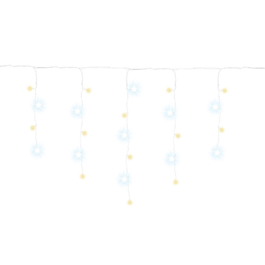 Kurtyna świetlna 300 led girlanda, lampki wewnętrzno-zewnętrzne sople biały ciepły + flash