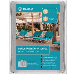 Ręcznik plażowy na leżak 210x75 cm z mikrofibry szary