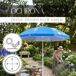 Parasol plażowy niebieski 240 cm